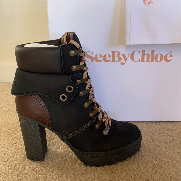 See By Chloe Shoes - Size 7 See By Chloe Heeled Boots in Black